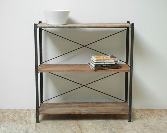 Modern reclaimed wood bookcase made by Rekindle Studios in #Brooklyn #interiordesign makersalley.com/maker/rekindle…
