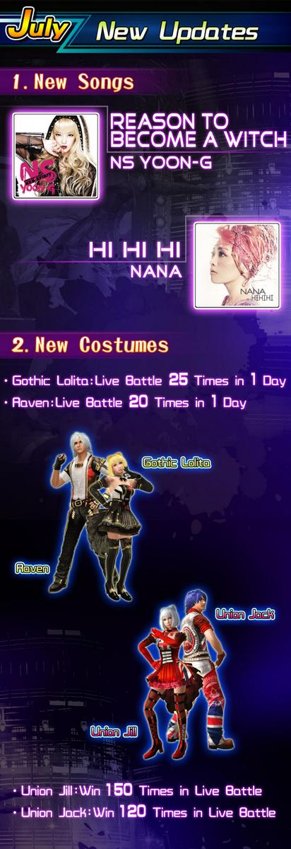 DanzBaseID's tweet photo. July's new songs and updates are out! New costumes! You got it? I got it :D http://t.co/0wMaoRi3Ud