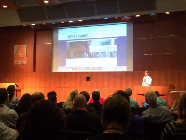 ArtHeroesOrg's tweet image. Honored to present Art-Heroes.Org today to so many of my own heroes @Adobe HQ #AEL14 #createED