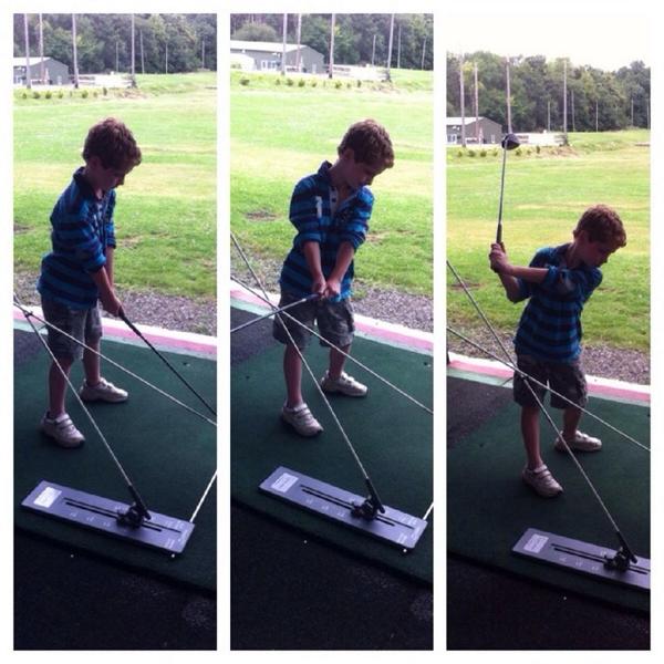 swingcheck_golf's tweet photo. 8 yr old Jamie Bloom using his @swingcheck_golf device. It's Prefect partner for any aspiring golfer http://t.co/K2jNMHkwJ5