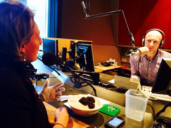 Sara Hinchey from Truffle Hound unveiled the scented round delicacies with <a href="/Raf_Epstein/">Raf Epstein</a> #foodietuesday