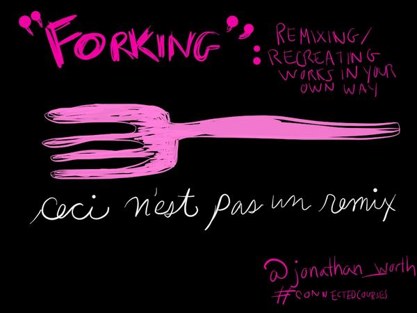 amyburvall's tweet photo. Saw this idea from @jonathan _worth in the #connectedcourses tag..would love to know more #remix #forking http://t.co/UzoxTWUKBR
