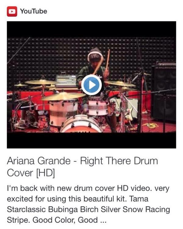 ARIANA GRANDE new drum cover by Stanley Manuhutu -> youtu.be/giWzlZxrE7A SUBSCRIBE NOW !
