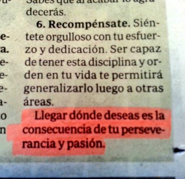 Llegar dónde deseas es la consecuencia de tu perseverancia y de tu pasión. Mi columna hoy en <a href="/marca/">MARCA</a> #objetivos