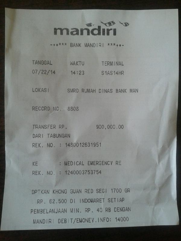 Alhamdulillah inilah bukti transfer ke MER-C hasil sumbangan kawan-kawan metalhead, semoga pahala kalian dilimpahkan