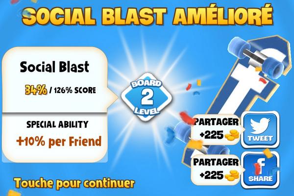 J'ai amélioré ma planche Social Blast au niveau 2 dans #SkylineSkaters bit.ly/skylineskaters