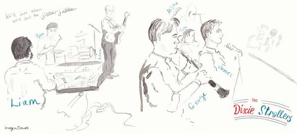 Also, a huge shout out to @ImogenClowes for being top gal and sketching this amazing picture of us!!