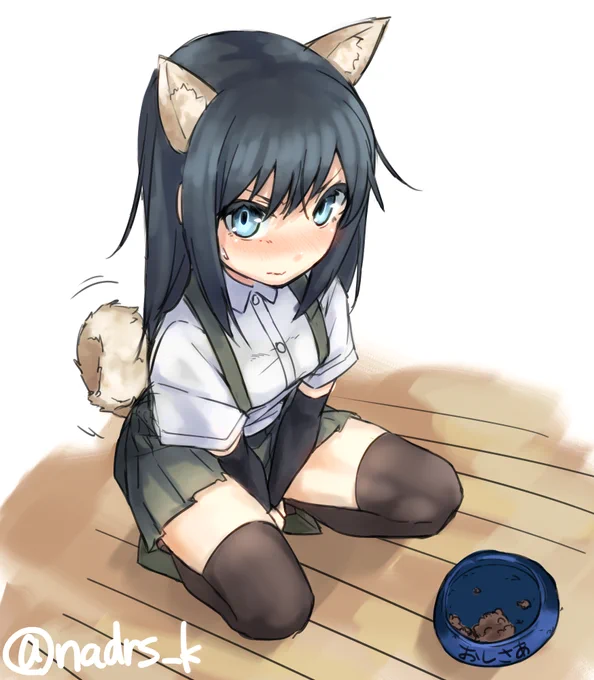 「司令官が待てと言うなら、この朝潮、ここでいつまででも待つ覚悟です!!」 #艦これ版深夜の真剣お絵描き60分一本勝負 