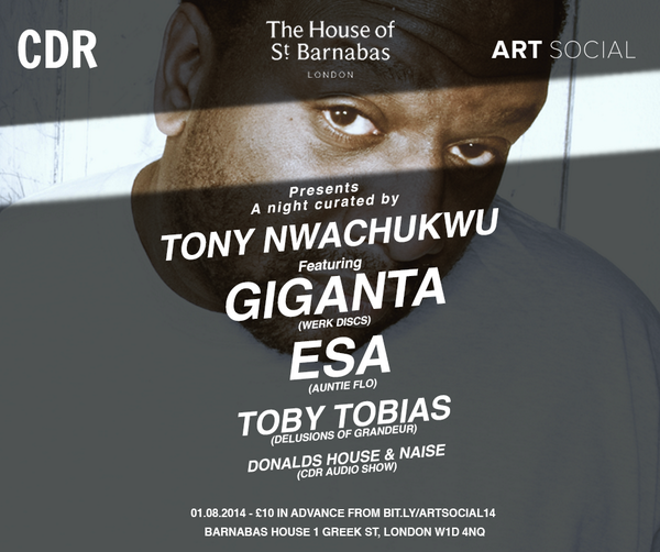 A night curated by Tony Nwachukwu w/ <a href="/GigantaMusic/">Giganta</a>, Esa &amp; @TobyTobiasMusic at <a href="/HoStBarnabas/">House of St Barnabas</a> buff.ly/1rnRQ2w