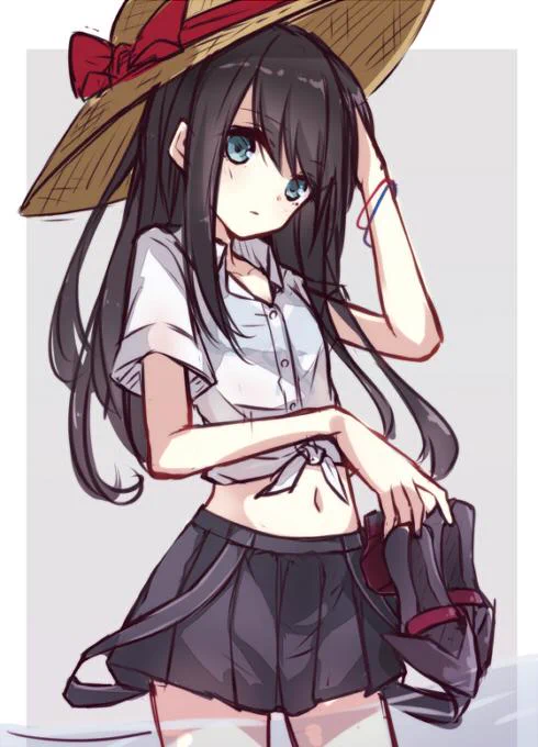 なつしおちゃん #艦これ版深夜の真剣お絵描き60分一本勝負 