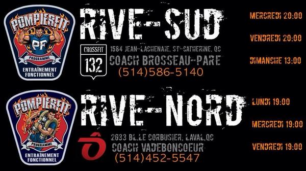 PompierFit's tweet image. Deux adresses pour mieux vous servir cette automne!