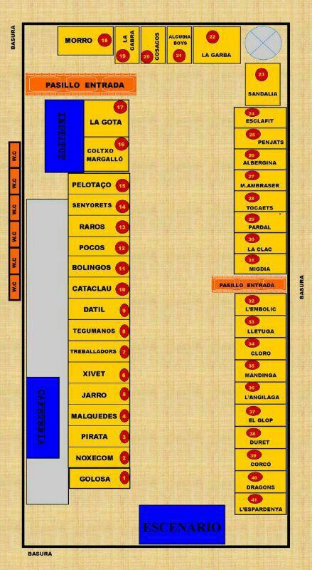 Plano de la situació de les carpes 2014