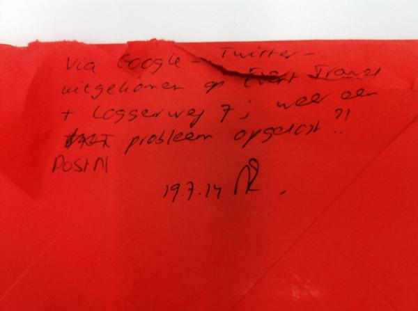 Service!! Kaartje op m'n werk bezorgen door een inspector gadgetpostbode omdat m'n huisadres verkeerd was! <a href="/PostNL/">PostNL</a>