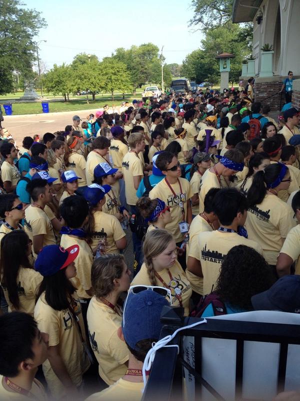 cherylbrenn's tweet image. Making a little HOBY History today!! 525 strong out for Leadership for Service! #WLC14 #ItStartsHere