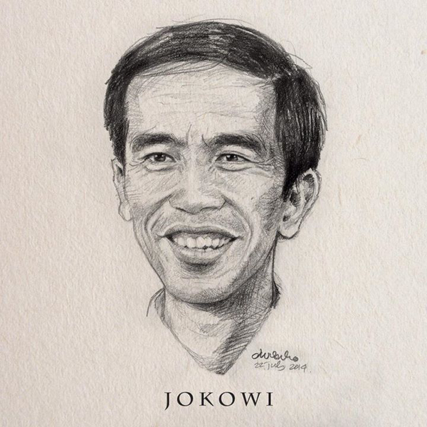  Sketsa  Gambar  Bapak Jokowi 