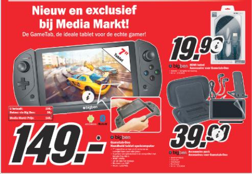 BigBen Game Tab One is er voor games &amp; multimedia. Werkt met Google Play Store. Ideaal voor de achterbank + vakantie!