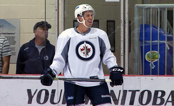 NHLJets's tweet photo. Watch @Kossyboy sing, take a selfie &amp; tease teammates while mic'd up during #JetsDevCamp. >> http://t.co/5ltM61scL6 http://t.co/r8BV1OURP5