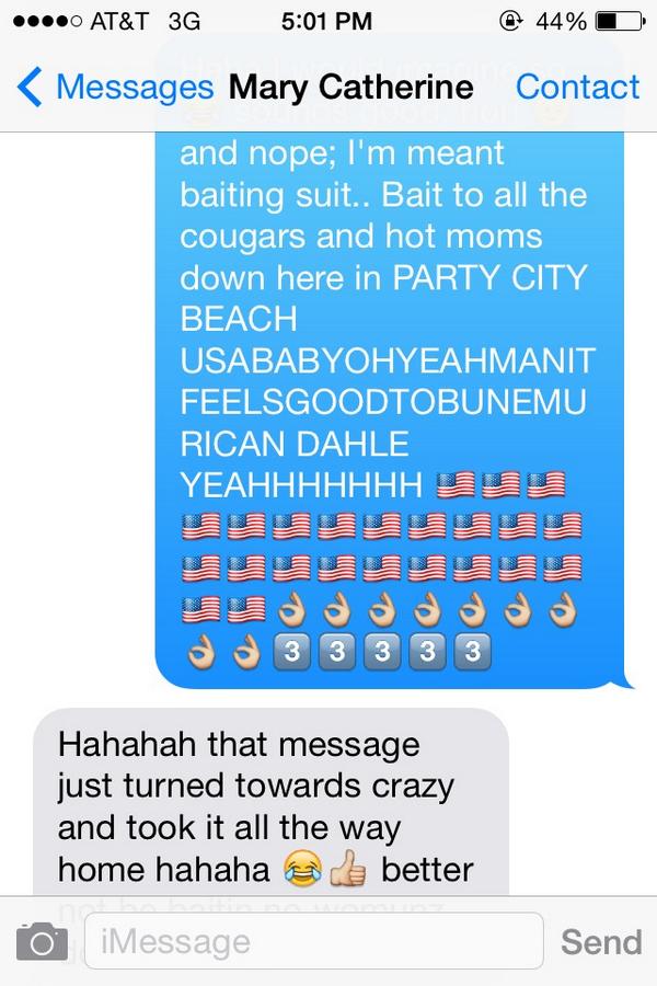 Phillip_Bach's tweet photo. In case you wanted to know, this is what conversations with @marycat_11 look like. 🇺🇸😉👌#insidescoop #sheputsupwithme http://t.co/UHUVB5t3Ld