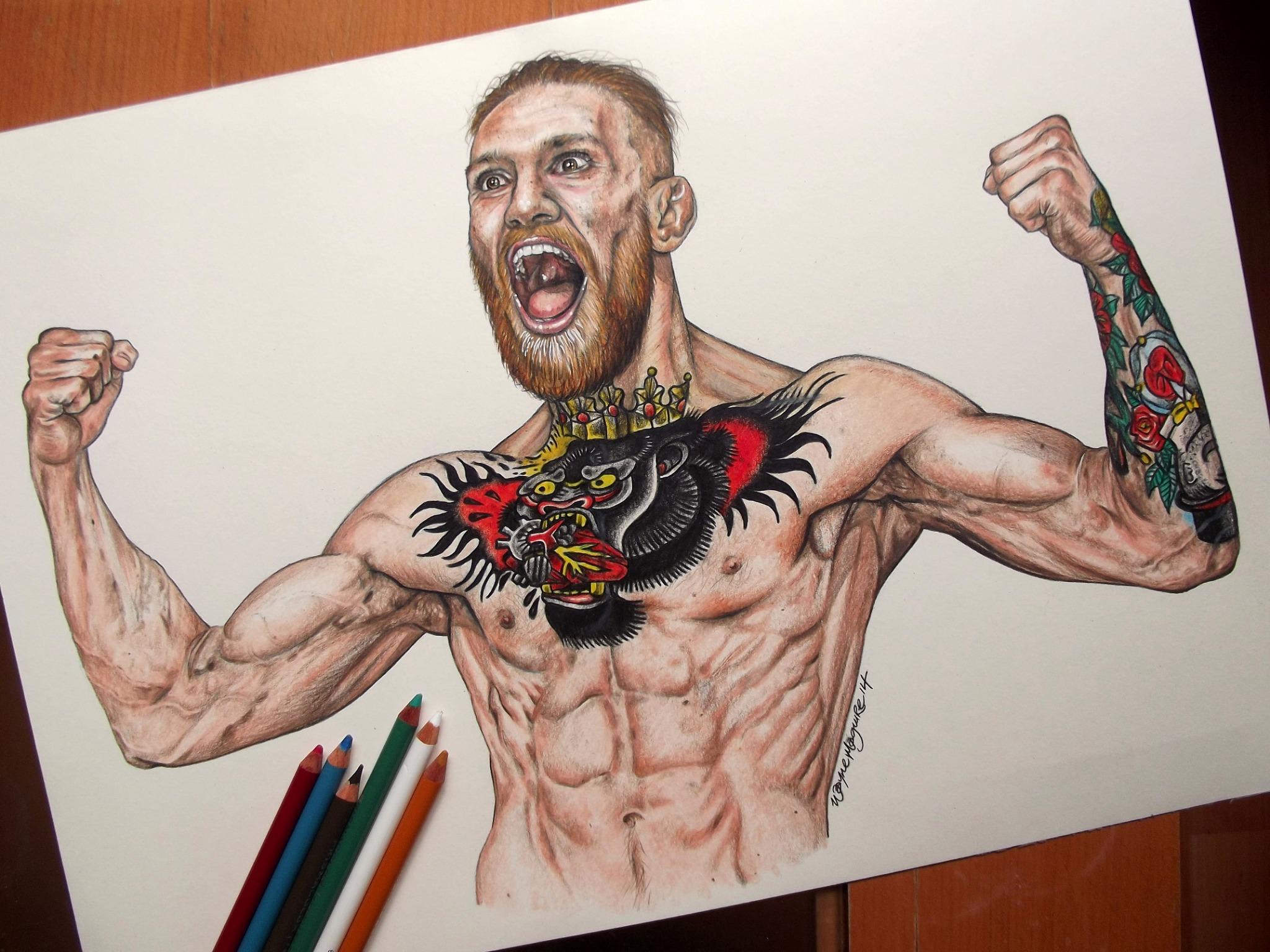 Conor Mcgregor Drawing / Decorate your laptops, water bottles, helmets