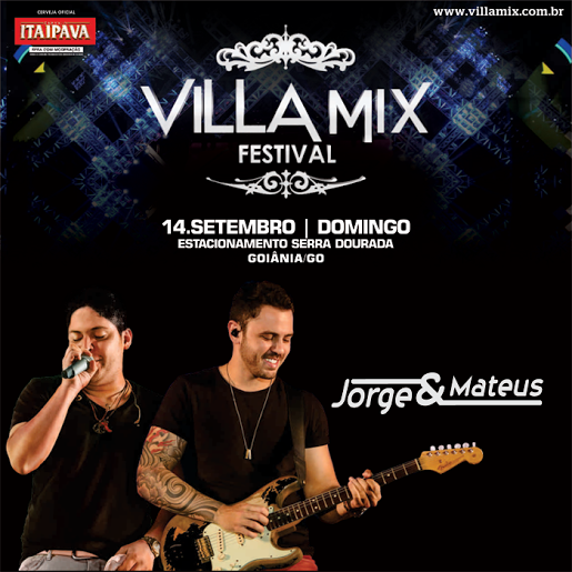 AudioMixDigital's tweet photo. Quem está ansioso para o show de Jorge &amp; Mateus no Festival Villa Mix Goiânia? http://t.co/a4piZdmqtS