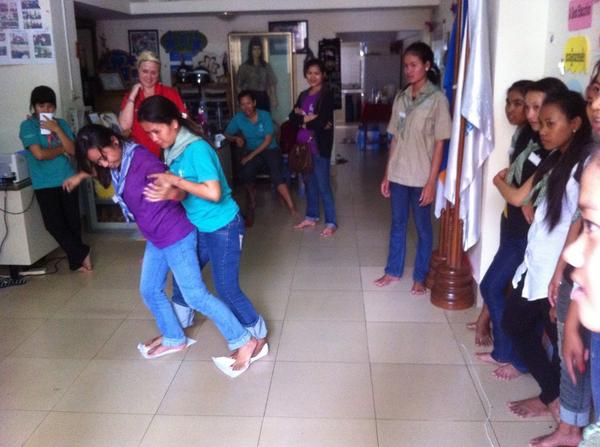 Cambodia_GOLD's tweet photo. Day 2 of training completed with a focus on leadership. Activities included teamwork and leadership games like this: http://t.co/97zzLmxgiz