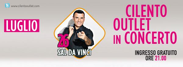 E sabato ultimo appuntamento con Cilento outlet in conerto con <a href="/SalDaVinci/">Sal Da Vinci</a>