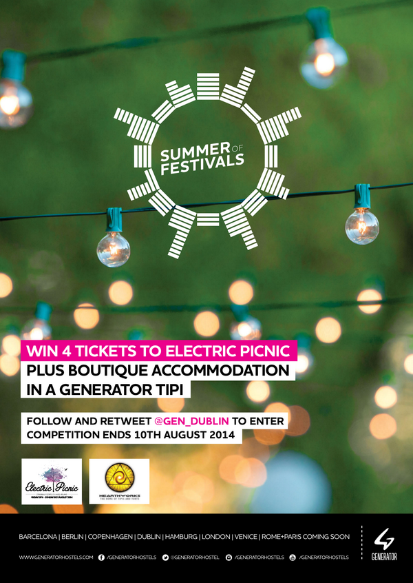 Generator Dublin (@gen_dublin) on Twitter photo Follow & RT <a href="/Gen_Dublin/">Generator Dublin</a> to #WIN 4 <a href="/EPfestival/">Electric Picnic</a> tickets & a Generator Glamping Experience. #GenLove Follow & RT <a href="/Gen_Dublin/">Generator Dublin</a> to #WIN 4 <a href="/EPfestival/">Electric Picnic</a> tickets & a Generator Glamping Experience. #GenLove