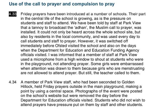 Compulsory call to prayer...in non-faith state schools. #TrojanHorse