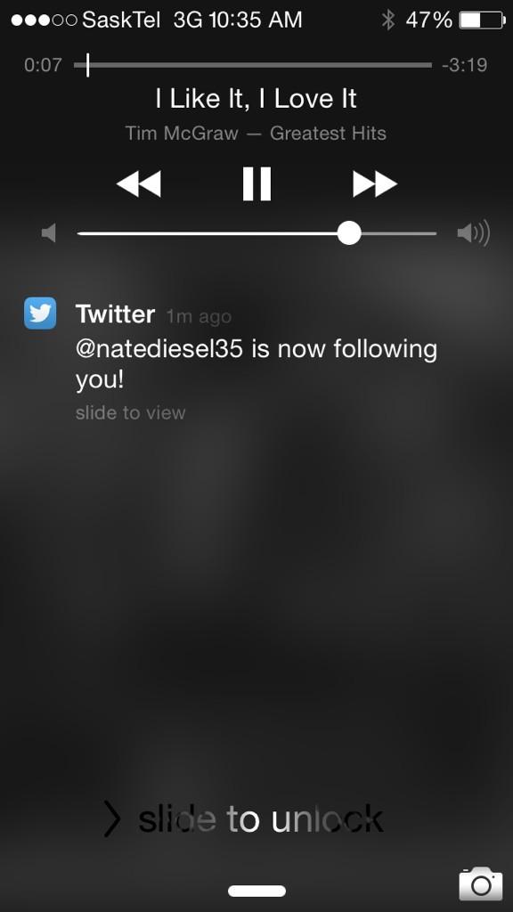 Skidmore16's tweet photo. Pretty sure that song is quite fitting for that notification!! #daymade! #lovinlife http://t.co/DSgr6prf75