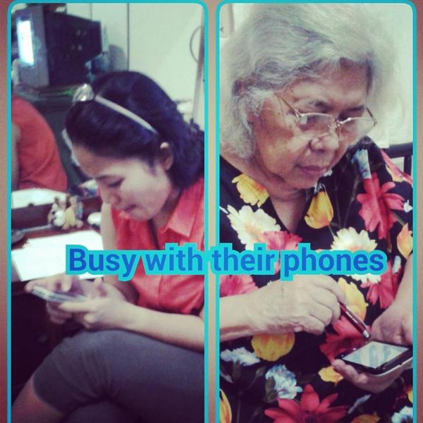 RTazkiya's tweet photo. Just entered my grandma's room &amp; about to ask something but looks what are my big sis &amp; grandma doing.. http://t.co/1CclnXqxUs