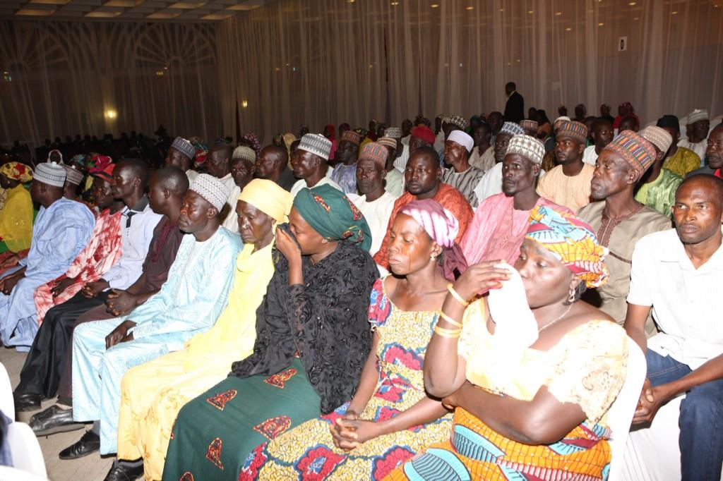 Parents of abducted Chibok girls during a meeting with President Jonathan at State House today 
