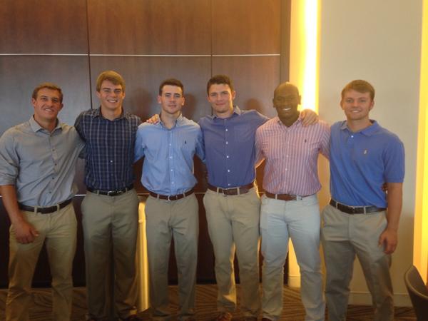TCUAASO's tweet photo. .@TCU_Baseball freshmen were dressed to impress at our Etiquette Dinner last Sunday night #gofrogs 🐸 http://t.co/kDrIS9rhR7