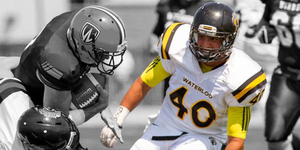 OUAsport's tweet photo. 40 days till the #OUA football season kicks off. @CURavens travel to #Waterloo to battle @WlooWarriors on Labour Day. http://t.co/jcnNmzwIDL