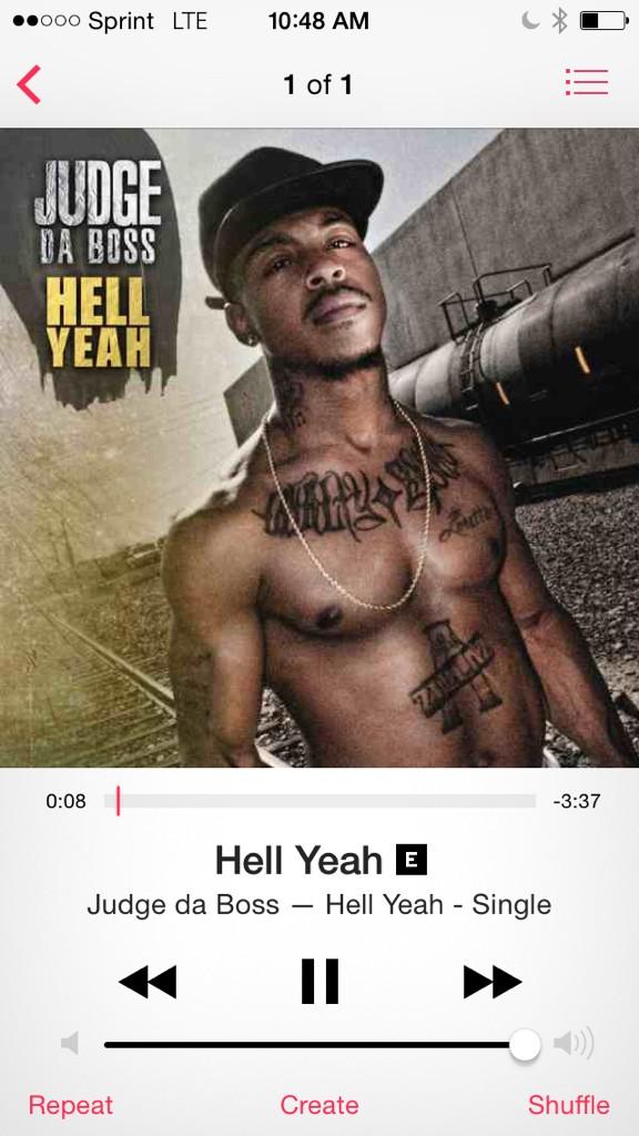 LetDUDEgo_BMF's tweet photo. Currently slappin' this #HellYeah by @JUDGEDABOSS #followUP #itunes http://t.co/OTOkfbKpE0