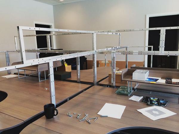 LSAV_Live's tweet image. LSAV's #Frametech  works for even more than custom scenic. Hello, new office! #eventprofs bit.ly/P8YRED