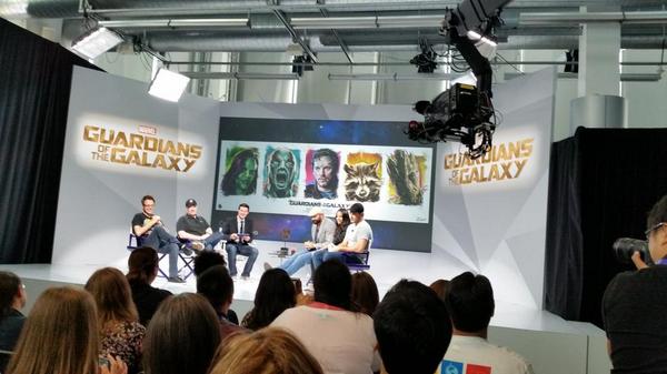 Guardians's tweet photo. Team #GuardiansOfTheGalaxy, rocking it at Yahoo. #GOTGask http://t.co/JvaTG3gxgo