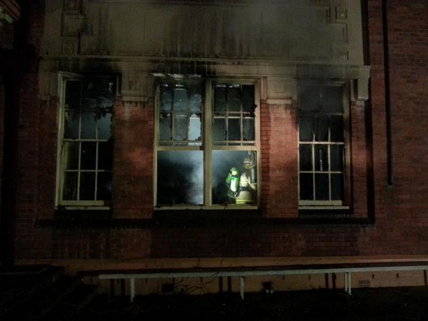 johnv604's tweet image. Fire at Albury High School this morning