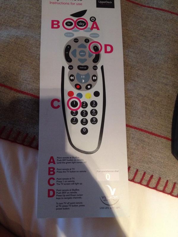 SophieYates_'s tweet photo. So many steps just to turn on the tv!! #uxfail http://t.co/R3TvuE8o7v