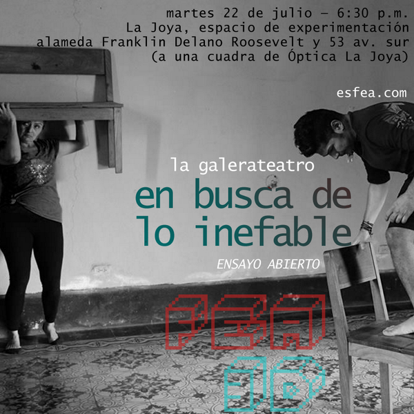esfea's tweet photo. «en busca de lo inefable», ensayo abierto de la galerateatro • • • hoy a las 6:30PM • • • nos vemos http://t.co/ZmGW1VSRMf