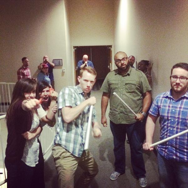 southpointcc's tweet photo. After hours at SCC. #NerfWar http://t.co/l6vrykpbKC http://t.co/rWnEw17tMF