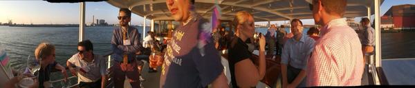 MariuxiFranco's tweet image. Panoramic view of the dinner boat tonight! Great weather, great company! Day 2 at the #ISDC2014