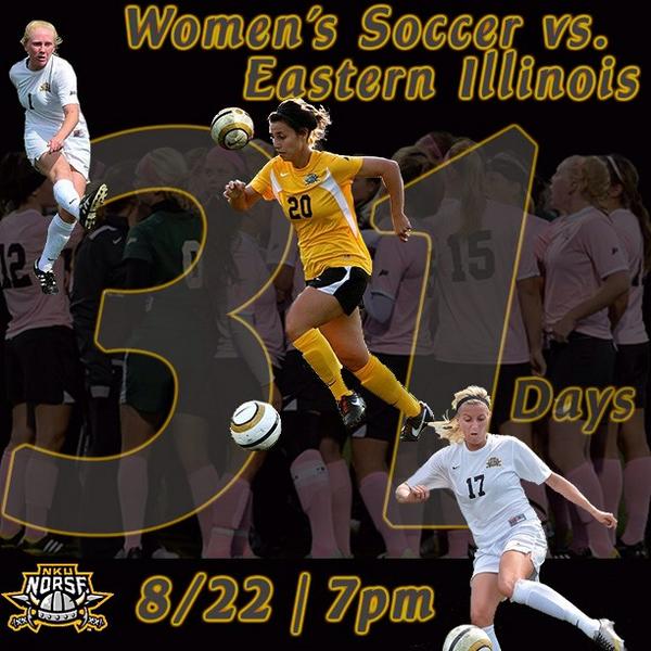 Can you believe <a href="/NKUNorseWSOC/">NKU Women's Soccer ⚽</a>'s home opener is just a month away? #ASunWSoc