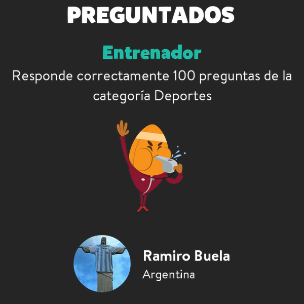 RamiroBuela's tweet photo. He conseguido el logro Entrenador en Preguntados http://t.co/couQI5HhQD