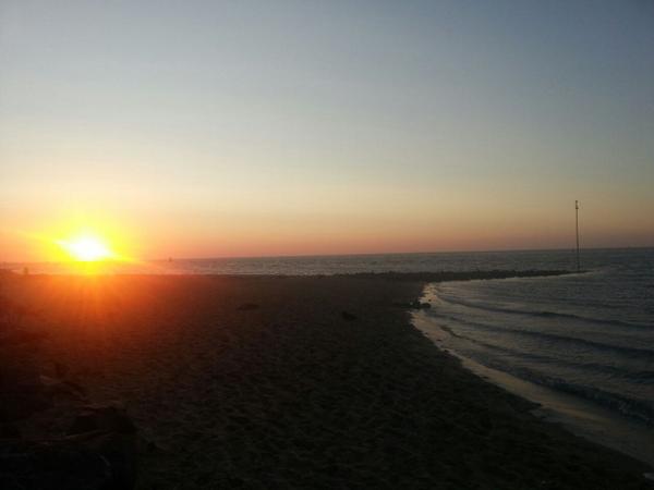 Zonsopgang op Vlieland. We maken ons op voor weer een prachtige dag.