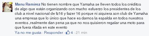 SergioShoot's tweet photo. Yamaha no tiene nada que ver con la organización o ningún tipo de patrocinio. @yamahacolombia http://t.co/QOv5iNyJ0f