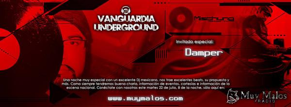 8pm Damper Mischung en vivo en Vanguardia Underground by Sudaka no te lo pierdas! muymalos.com