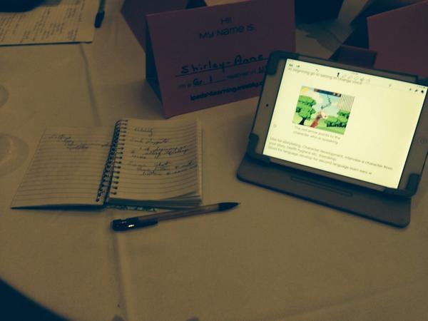 Yesterday, paper and pen; today, Notability; tmrw, who knows?
So exciting to see tchrs embracing change!
#etfosa14