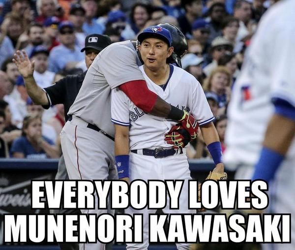 MLBMeme's tweet photo. Seriously, who doesn't love Munenori Kawasaki! http://t.co/XOxflTBuvr
