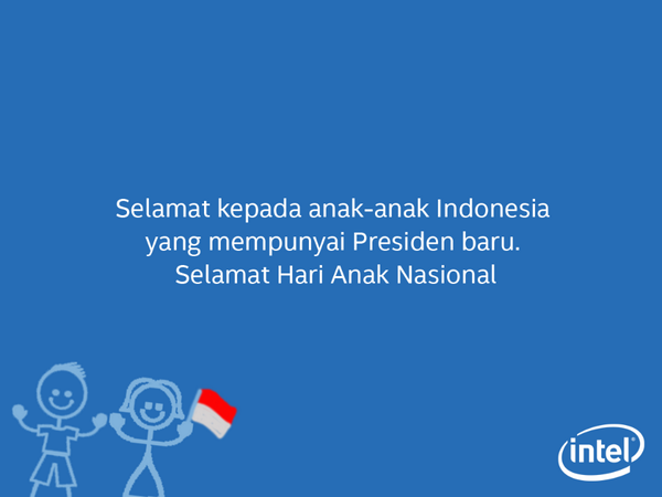 Intel_Indonesia's tweet image. Anak-anak Indonesia, rajin belajar, tekun bekerja karena kamu bisa jadi apapun yang dicita-citakan.