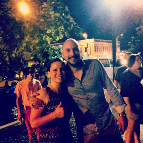 MColleenK's tweet photo. Me with my favorite, @slimfast965 after the @megmyers show tonight! http://t.co/2JLS1VpIVl